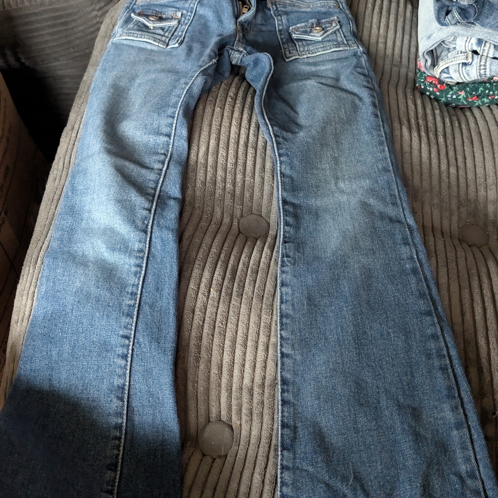 GAP Kids Medium Blue Flared Jeans with Back Flap Pockets